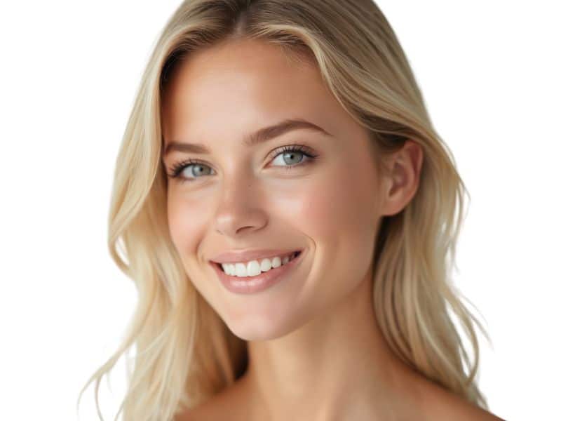 Infos zu Behandlung mit Polynukleotiden München Frau mit blondem Haar lächelt in die Kamera